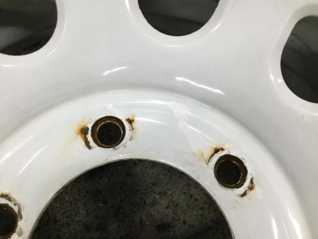 メーカー不明 ホワイトスチールホイール