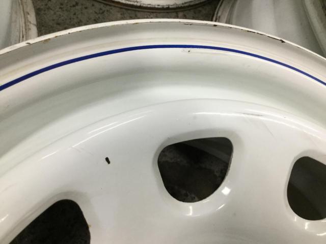 メーカー不明 ホワイトスチールホイール