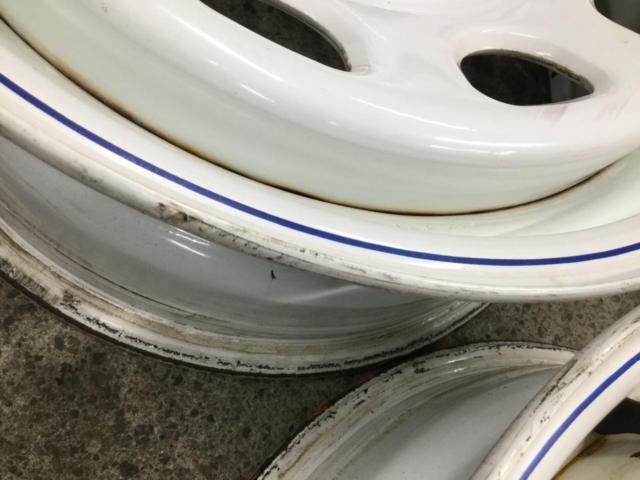 メーカー不明 ホワイトスチールホイール