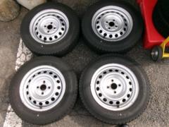 【トヨタ純正】 プロボックス純正スチールホイール+【YOKOHAMA】ice GUARD iG91 155/80R14