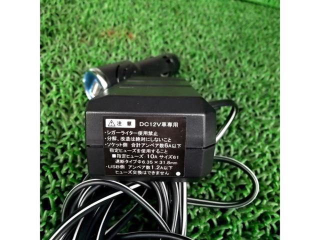 メーカー不明 3連シガーソケット ケーブル約3m