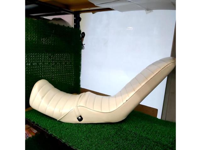 【メーカー不明】レザー三段シート XJR400 4HM 45cm 