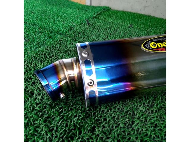 【one’s&m】汎用チタン焼風スリップオンサイレンサー ロングデルタVer 50.8π用