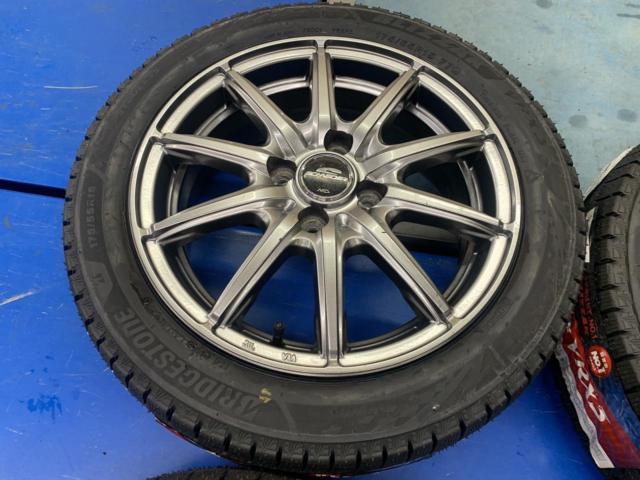 SCHNEIDER StaG (4HOLE)  + BRIDGESTONE(ブリヂストン) 【2023年製特価】［スタッドレス］BRIDGESTONE VRX3 175/55R15 77Q