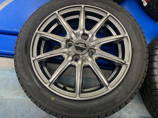 SCHNEIDER StaG (4HOLE)  + BRIDGESTONE(ブリヂストン) 【2023年製特価】［スタッドレス］BRIDGESTONE VRX3 175/55R15 77Q