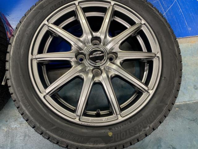 SCHNEIDER StaG (4HOLE)  + BRIDGESTONE(ブリヂストン) 【2023年製特価】［スタッドレス］BRIDGESTONE VRX3 175/55R15 77Q