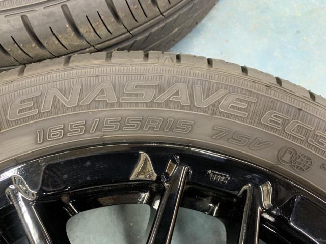 【ホンダ純正】 N-ONE(JG3)純正ホイール + 【DUNLOP】ENASAVE EC300 165/55R15 4本セット