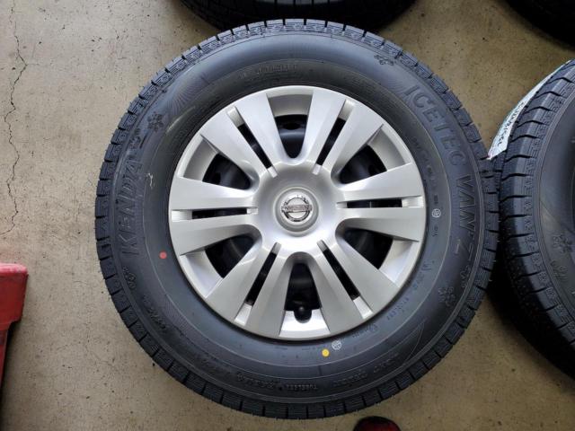 8日産純正(NISSAN) NV350 キャラバン 純正スチールホイール + KENDA ICETEC VAN’Z WR01