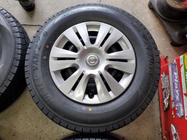 8日産純正(NISSAN) NV350キャラバン 純正スチールホイール + KENDA(ケンダ) ICETEC VAN’Z WR01