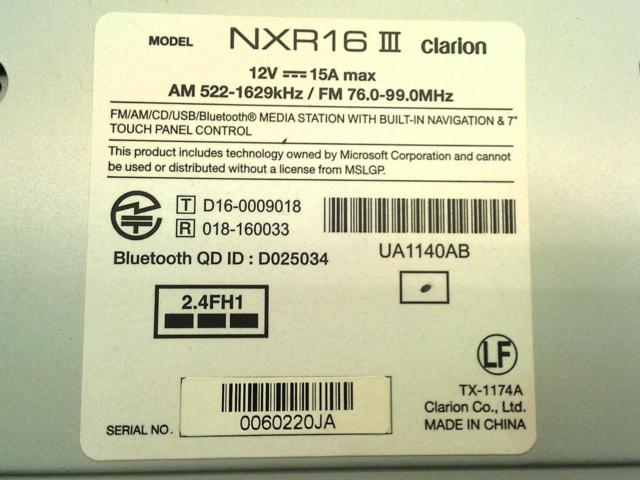 Clarion(クラリオン) NXR16Ⅲ