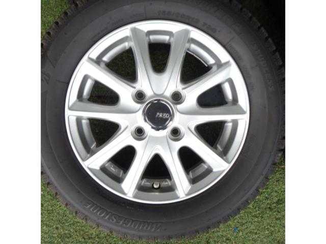 【スタッドレス】【BRIDGESTONE】PREO シルバースポークホイール+【BRIDGESTONE】ICE PARTNER 2【155/65R13 73Q 2021年製造】