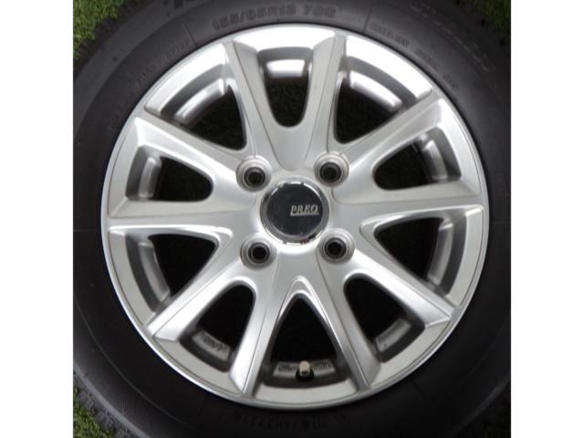 【スタッドレス】【BRIDGESTONE】PREO シルバースポークホイール+【BRIDGESTONE】ICE PARTNER 2【155/65R13 73Q 2021年製造】