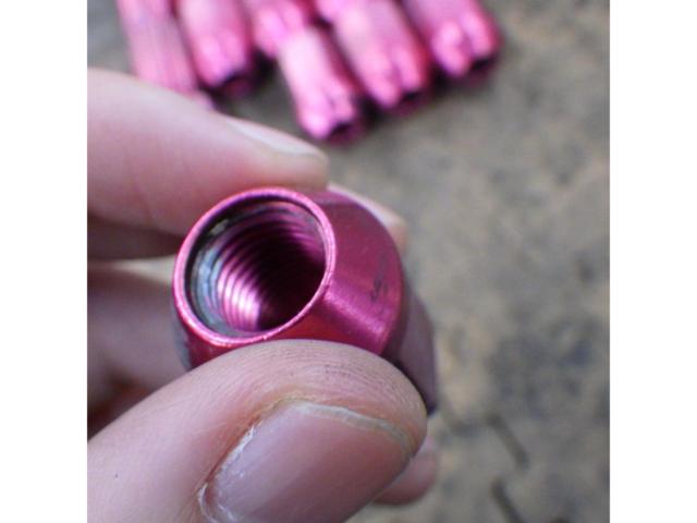【メーカー不明】アルミロックナットセット【M12xP1.5/HEX19/レッド】