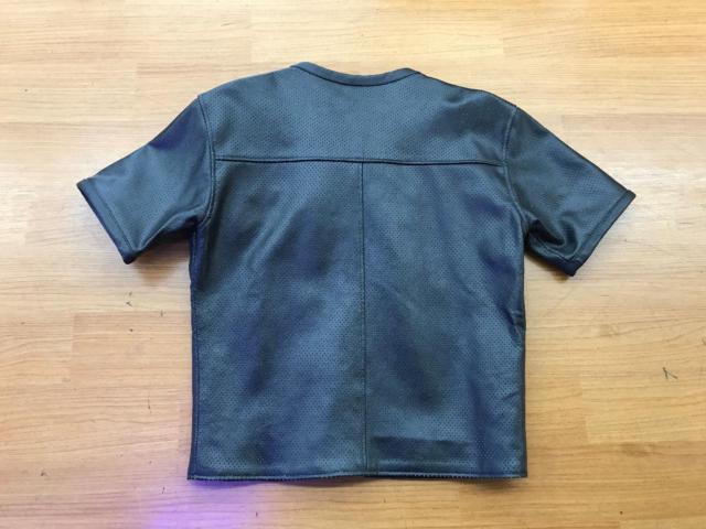 メーカー不明 パンチングメッシュレザージャケット
