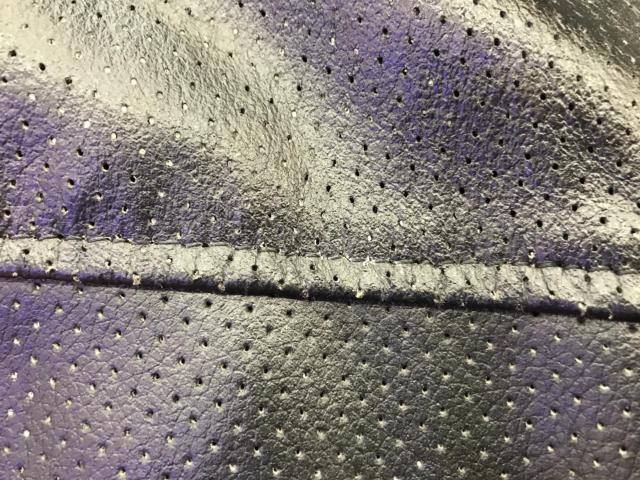 メーカー不明 パンチングメッシュレザージャケット