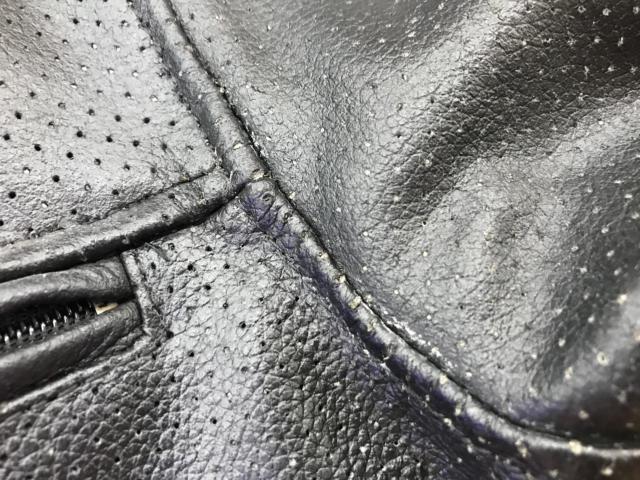 メーカー不明 パンチングメッシュレザージャケット