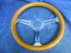 メーカー不明 ウッドステアリング