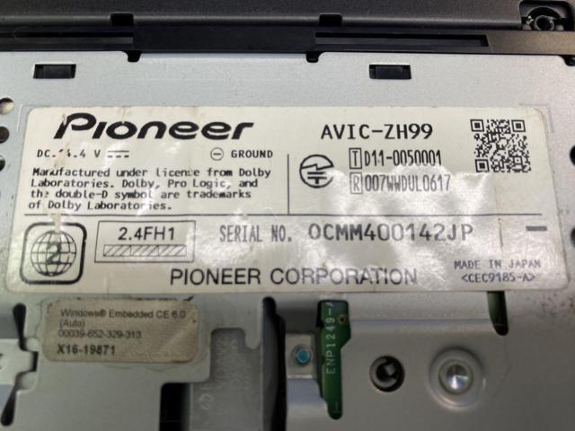 【carrozzeria】AVIC-ZH99