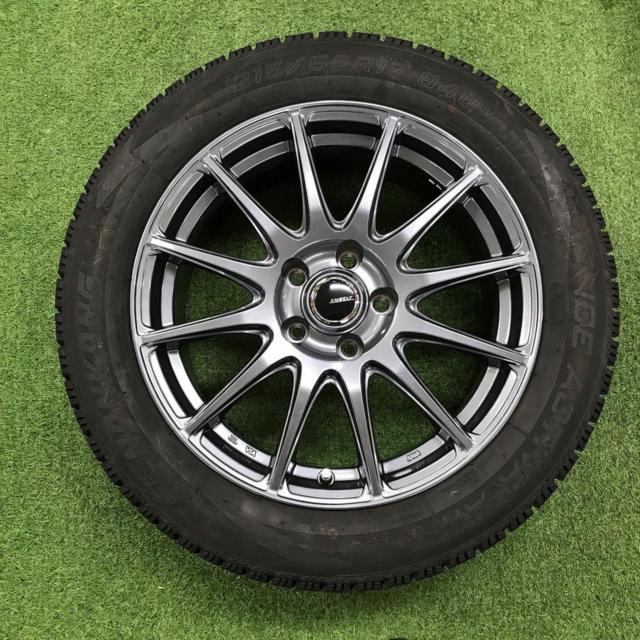 EMBELY 12本スポークアルミホイール+NANKANG ICE ACTIVA AW-1 215/55R17 2025年製造
