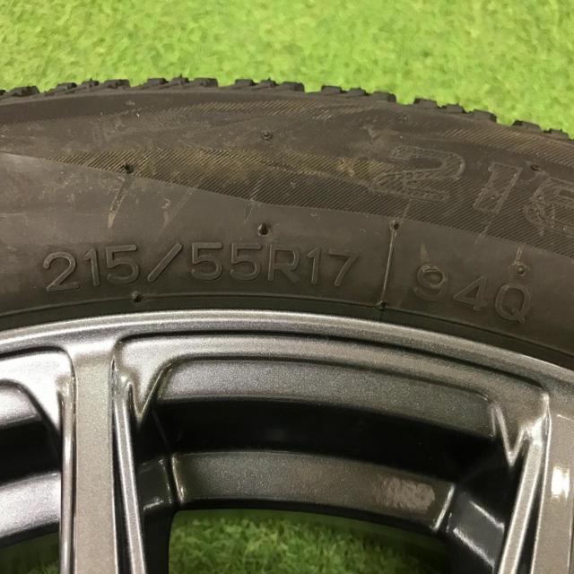 EMBELY 12本スポークアルミホイール+NANKANG ICE ACTIVA AW-1 215/55R17 2025年製造