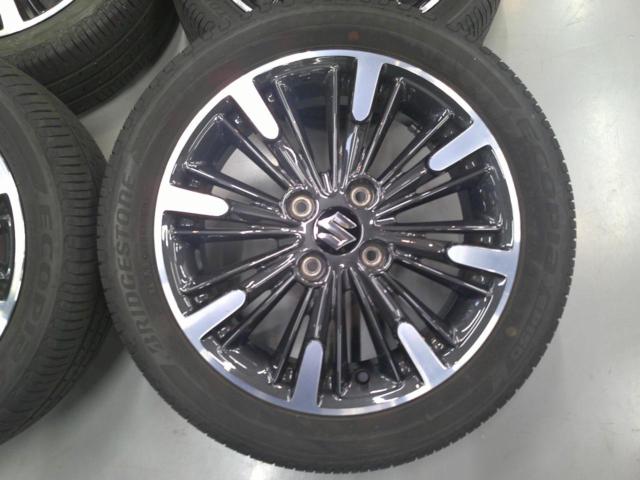 スズキ純正 MK53S スペーシアカスタム 純正ホイール+BRIDGESTONE ECOPIA EP150