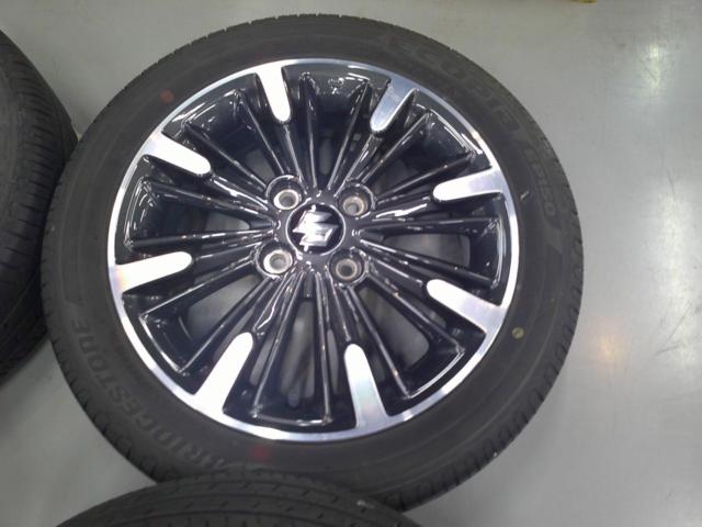 スズキ純正 MK53S スペーシアカスタム 純正ホイール+BRIDGESTONE ECOPIA EP150
