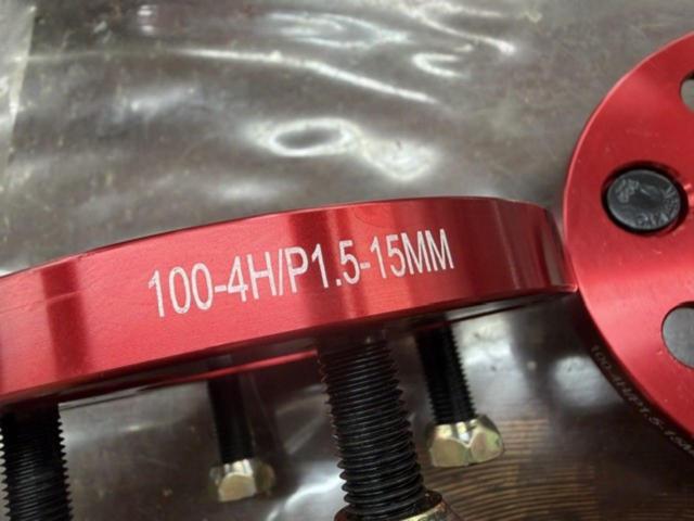 Durax  ワイドトレッドスペーサー 15mm  P1.5 100-4H 