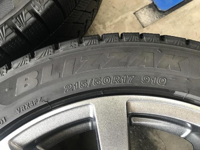 【黄】MARUKA SERVICE MANARAY SPORT EUROSPEED G10 +BRIDGESTONE BLIZZAK VRX3 215/50R17 91Q