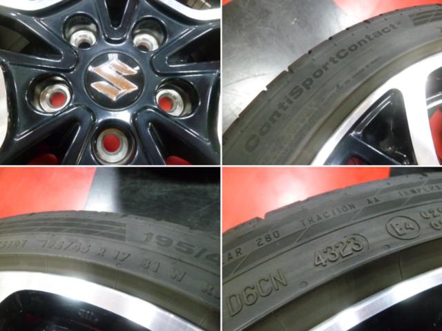 スズキ純正 ZC33S スイフトスポーツ 純正アルミ + Continental Conti Sport Contact 5