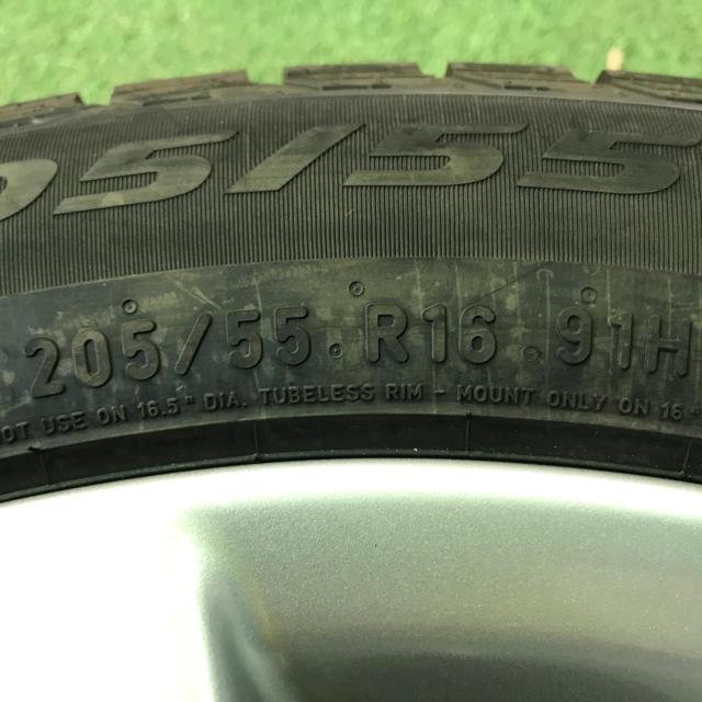 [未走行ラベル付き!]TOYOTA(トヨタ) アイシス純正 + PIRELLI ICE ZERO ASIMMETRICO 205/55R16 2023年製 4本セット