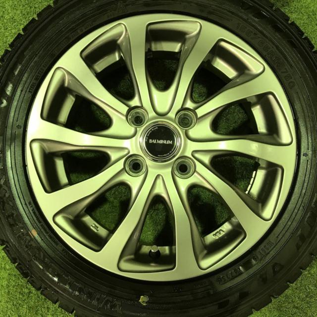 BRIDGESTONE BALMINUM TR10 + DUNLOP WINTERMAXX 03 155/65R14 2025年製 4本セット