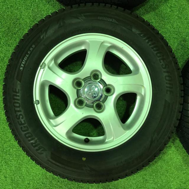 MITSUBISHI(三菱) パジェロミニ純正 + BRIDGESTONE BLIZZAK DM-V3 175/80R15 2024年製 4本セット