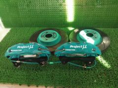 ProjectμFS4M
Opposed 4-piston forged street caliper + 1-piece round slotted rotor set