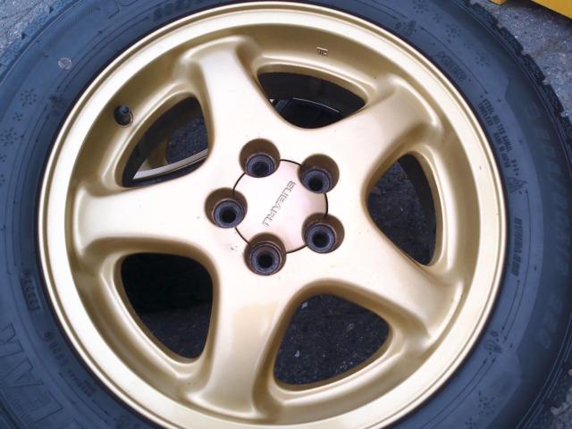 【スバル純正】 インプレッサWRXSTI GC8 前期純正ホイール  +GOODYEAR ICENAVI7  205/60R16 4本