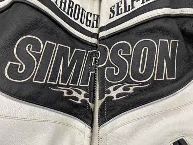 【SIMPSON】レザージャケット LLサイズ ホワイト