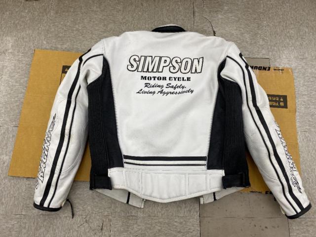 【SIMPSON】レザージャケット LLサイズ ホワイト