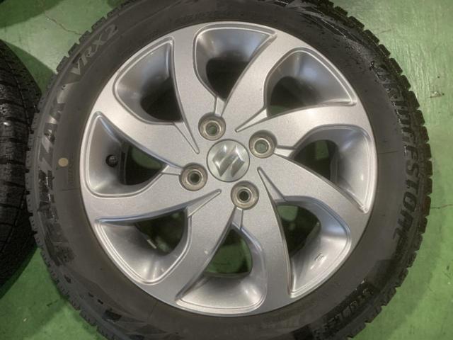 【スズキ純正】 アルミホイール+【BRIDGESTONE】BLIZZAK VRX2 155/65R14 オススメ車種☆ワゴンR/アルト/スペーシア☆