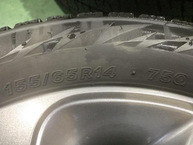 【スズキ純正】 アルミホイール+【BRIDGESTONE】BLIZZAK VRX2 155/65R14 オススメ車種☆ワゴンR/アルト/スペーシア☆
