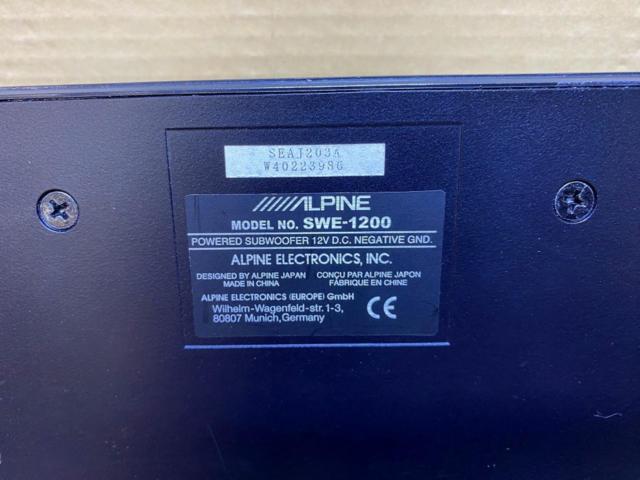 【ALPINE】SWE-1200 パワードサブウーファー