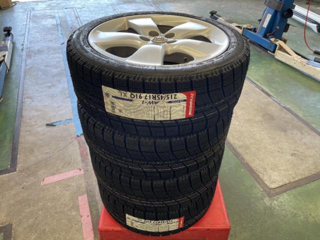 トヨタ 30系プリウス Sツーリング純正 + NANKANG(ナンカン) AW-1 215/45R17 2026年製★タイヤは新品!