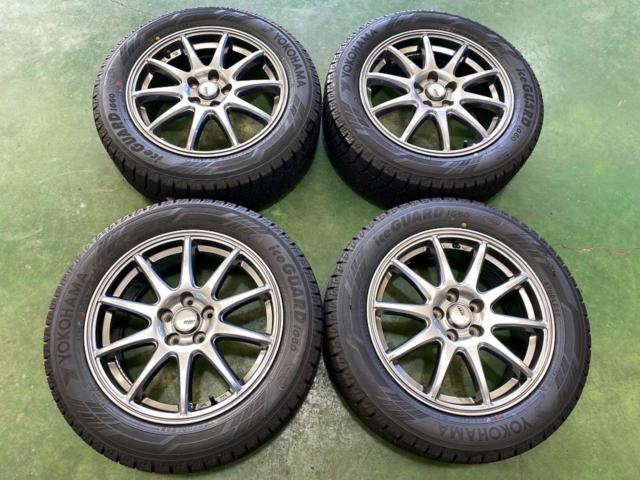 SPORT ABELIA + YOKOHAMA(ヨコハマ)IceGuard IG60 205/55R16 91Q 2023年製【100-5H】★タイヤは未使用!インプレッサ/レクサスCT/カローラ