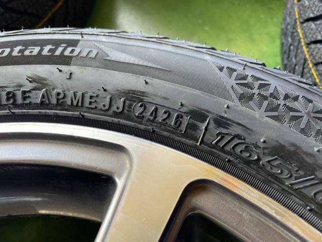 スポークアルミ ポリッシュ + NEXEN(ネクセン) WINGUARD ice3 165/60R15 2026年製★タイヤは新品!ハスラー/kei/キャストアクティバなど