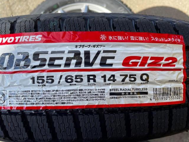 TOPY SIBILLA NEXT GS-5 + TOYO(トーヨー) OBSERVE GIZ2 155/65R14 2025年製★タイヤは新品!