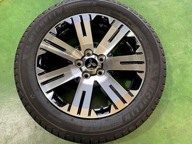 三菱 デリカD:5 後期 純正 + MICHELIN(ミシュラン) X-ICE SNOW 225/55R18 2025年製★ミゾたっぷり!エクリプスクロス/旧年式アウトランダーにも