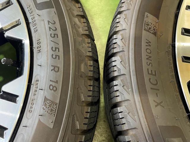 三菱 デリカD:5 後期 純正 + MICHELIN(ミシュラン) X-ICE SNOW 225/55R18 2025年製★ミゾたっぷり!エクリプスクロス/旧年式アウトランダーにも