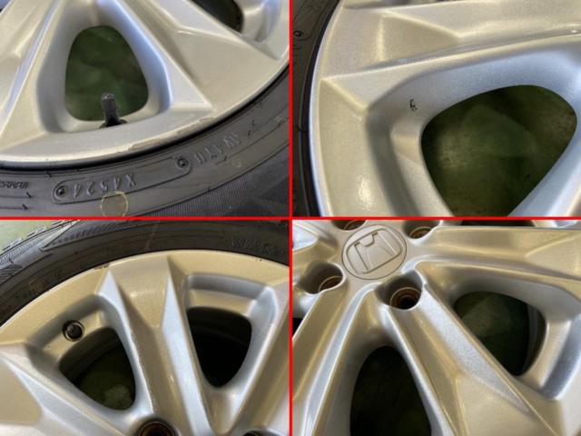 ホンダ フィット純正アルミ + DUNLOP(ダンロップ) WINTERMAXX WM02 175/65R15 2024年製★ミゾたっぷり!シャトル/ZE2インサイト/グレイスにも