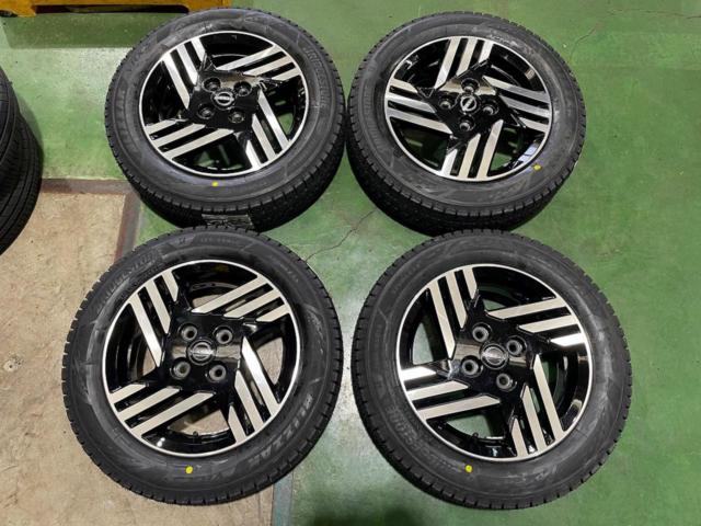 88 日産 B4#系 デイズ ハイウェイスター X 純正アルミ + BRIDGESTONE BLIZZAK VRX3 155/65R14 2025年製★新品タイヤ!現行ルークス/サクラにも