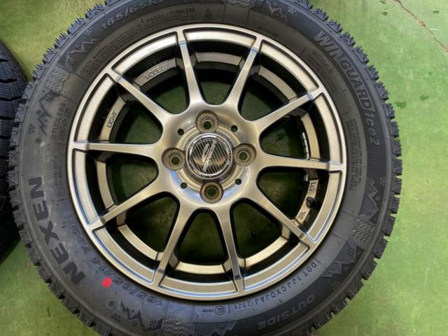 88A-TECH SCHNEIDER + NEXEN(ネクセン) Winguard ice2 165/65R14 2026年製★タイヤは新品!ハスラー/キャストアクティバ/デリカミニ4WDなど