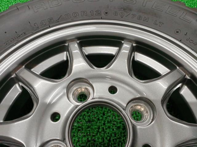 メーカー不明 10本スポークホイール + BRIDGESTONE RD-604 STEEL※残り溝違い※