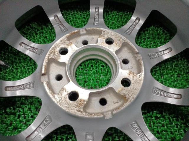 メーカー不明 10本スポークホイール + BRIDGESTONE RD-604 STEEL※残り溝違い※